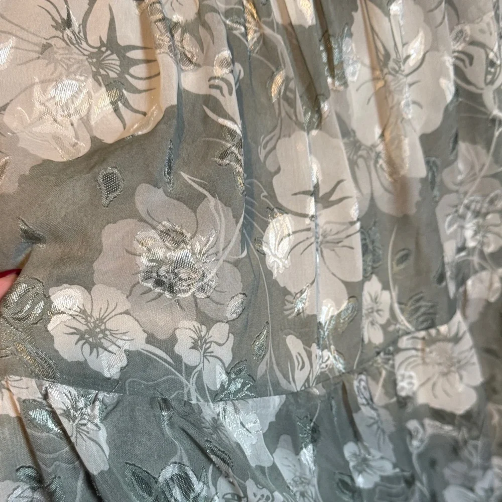 Baltic Born Floral Midi Dress in Gray green and White - Picture 4 of 7